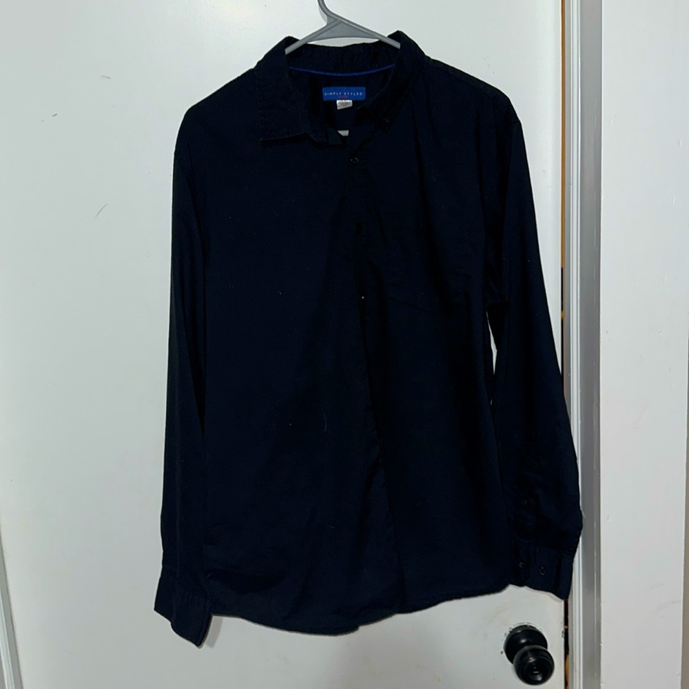 Large Black Button Down Shirt